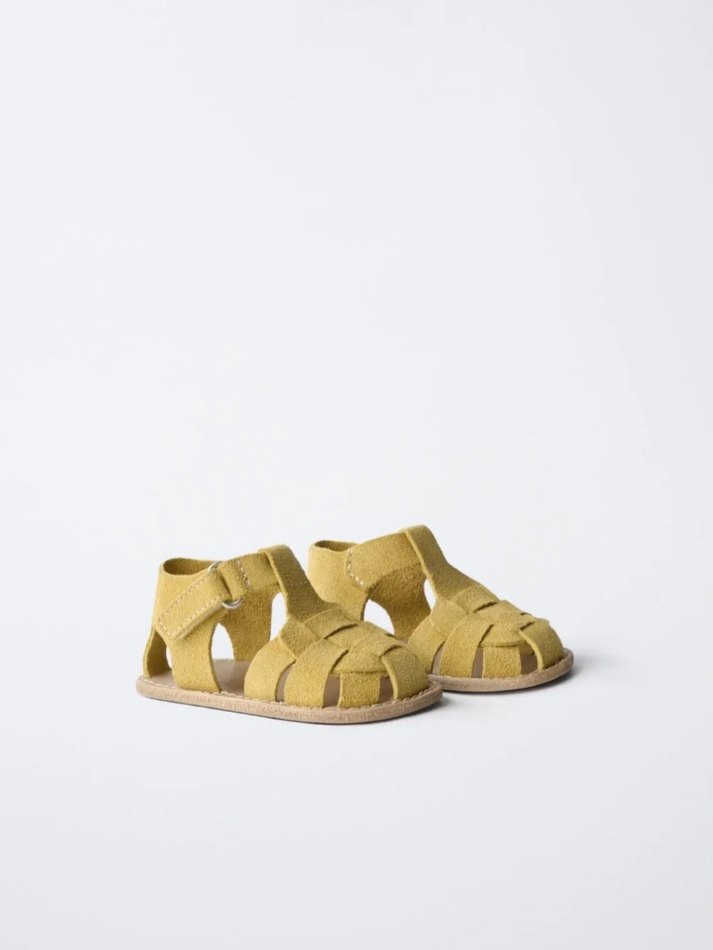 ZARA Leather Fisherman Sandals - Mustard